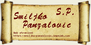 Smiljko Panzalović vizit kartica
